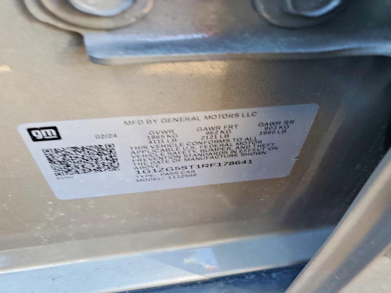2024 Chevrolet Malibu მანქანა იყიდება აუქციონზე, vin: 1G1ZG5ST1RF178641, აუქციონის ნომერი: 46290106
