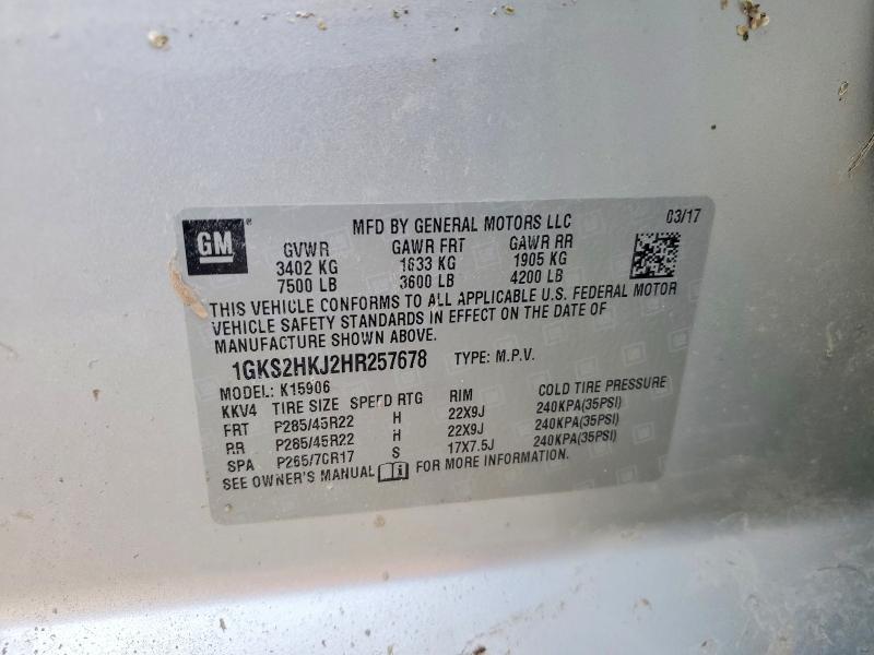 Продаж на аукціоні авто 2017 Gmc Yukon Xl, vin: 1GKS2HKJ2HR257678, номер лоту: 47055336