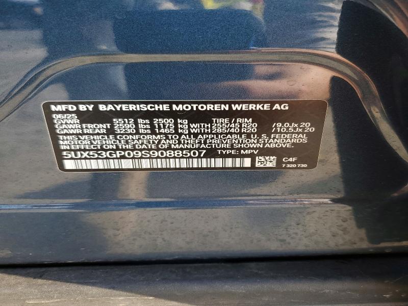 79302565 :رقم المزاد ، 5UX53GP09S9088507 vin ، 2025 Bmw X3 مزاد بيع