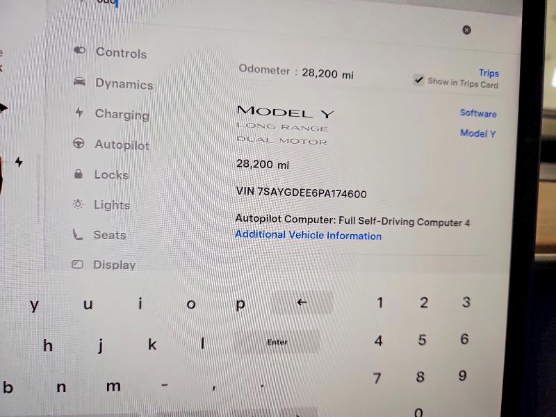 Aukcja sprzedaży 2023 Tesla Model Y, vin: 7SAYGDEE6PA174600, numer aukcji: 79882085