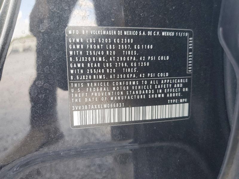 Aukcja sprzedaży 2020 Volkswagen Tiguan, vin: 3VV3B7AXXLM066831, numer aukcji: 48079316