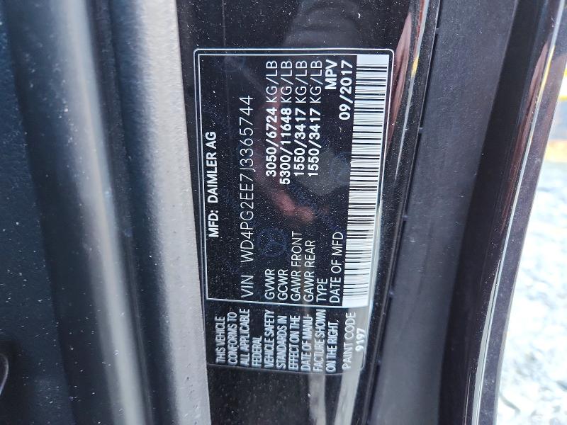46218726 :رقم المزاد ، WD4PG2EE7J3365744 vin ، 2018 Mercedes-benz Metris مزاد بيع