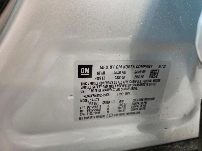 Продаж на аукціоні авто 2022 Buick Encore, vin: KL4CJESM8NB535090, номер лоту: 47590916