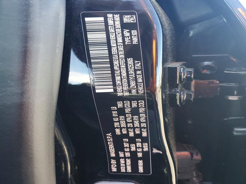 46937456 :رقم المزاد ، ZN661YUL9HX253605 vin ، 2017 Maserati Levante مزاد بيع