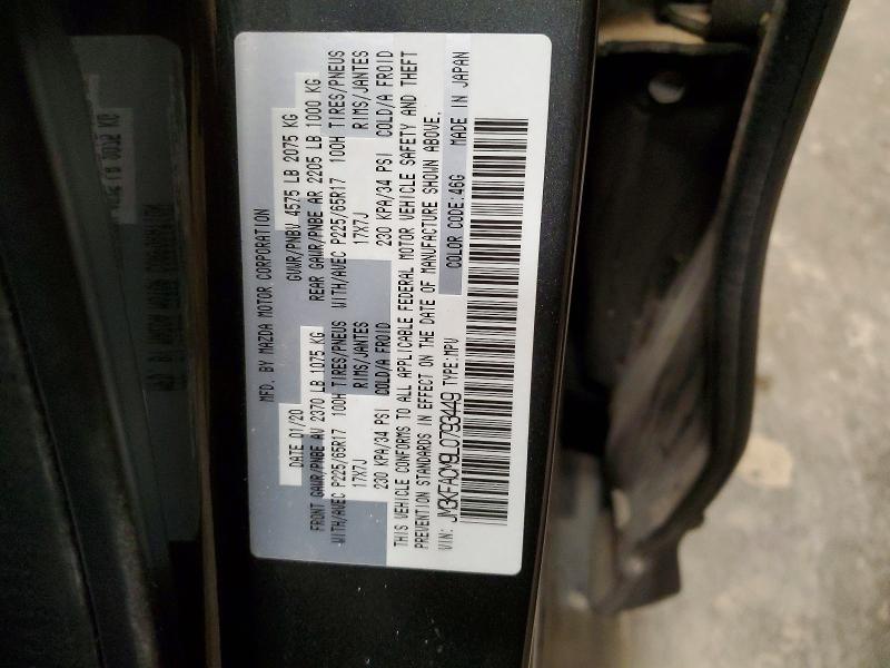 Продажа на аукционе авто 2020 Mazda Cx-5, vin: JM3KFACM9L0793449, номер лота: 47046676