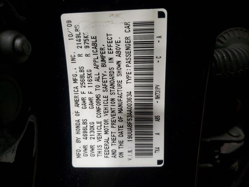 Aukcja sprzedaży 2010 Acura Tl, vin: 19UUA8F53AA003634, numer aukcji: 78993315