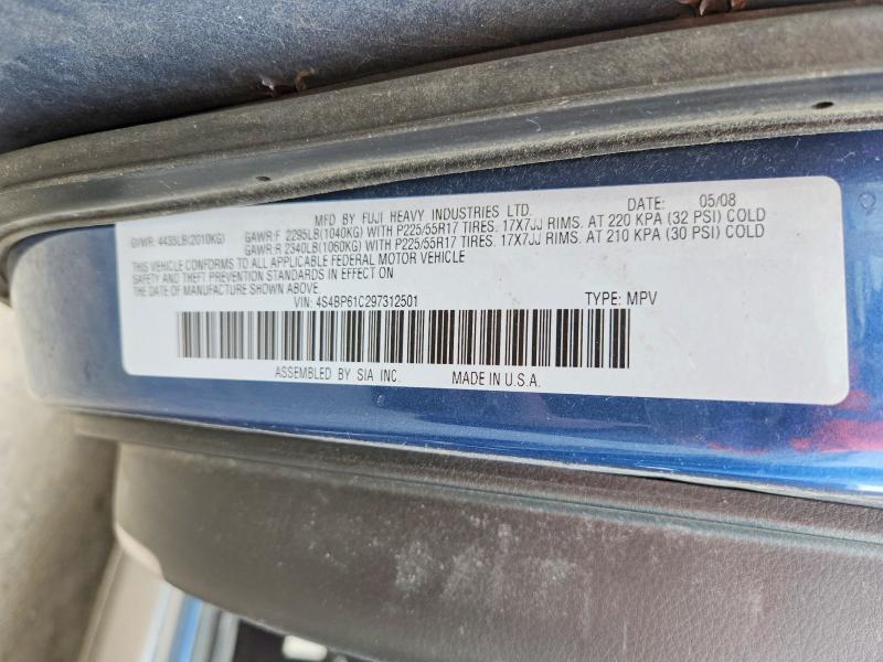 Aukcja sprzedaży 2009 Subaru Outback, vin: 4S4BP61C297312501, numer aukcji: 47004556