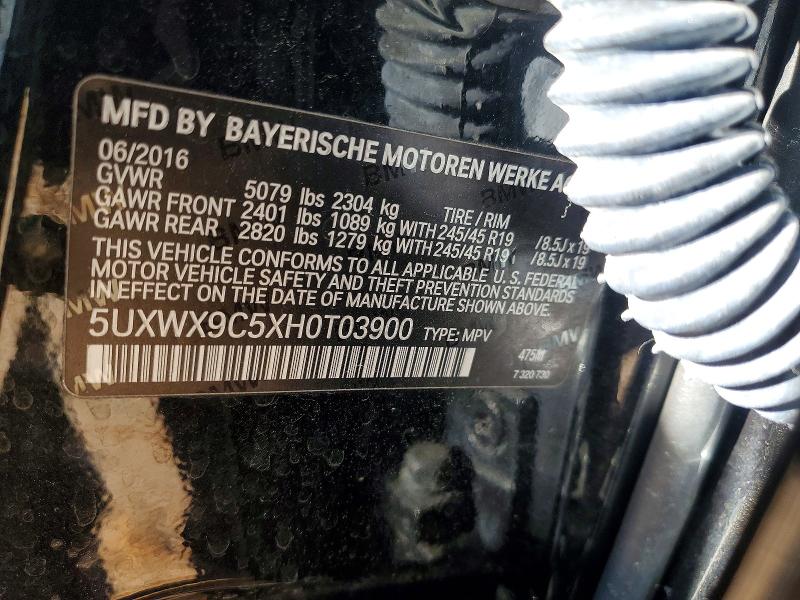 2017 Bmw X3 მანქანა იყიდება აუქციონზე, vin: 5UXWX9C5XH0T03900, აუქციონის ნომერი: 46336876