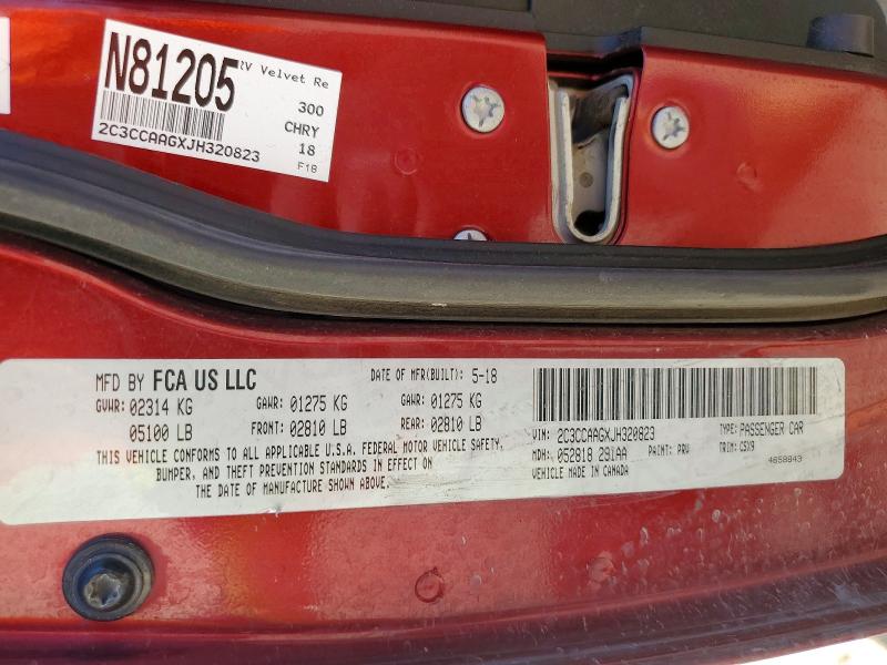 46203976 :رقم المزاد ، 2C3CCAAGXJH320823 vin ، 2018 Chrysler 300 مزاد بيع