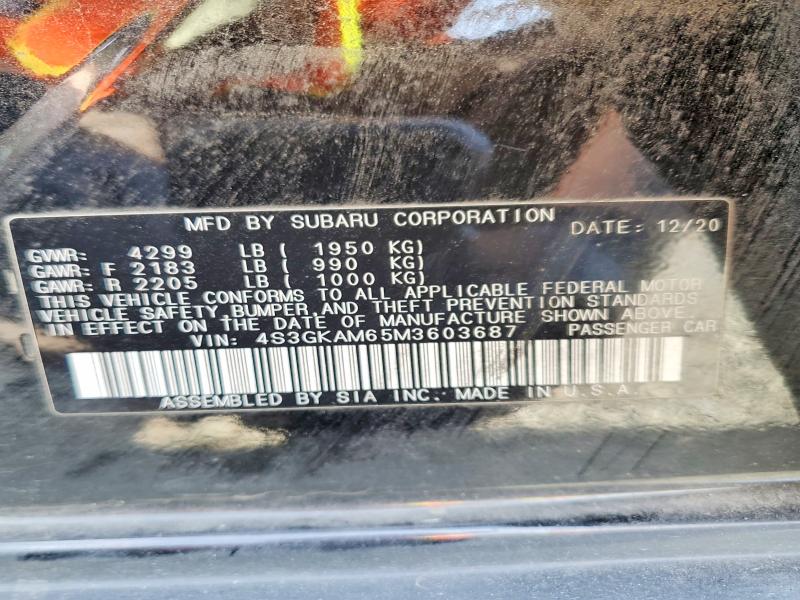 Продаж на аукціоні авто 2021 Subaru Impreza, vin: 4S3GKAM65M3603687, номер лоту: 46040136
