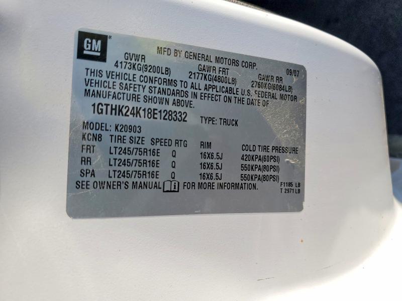 2008 Gmc Sierra მანქანა იყიდება აუქციონზე, vin: 1GTHK24K18E128332, აუქციონის ნომერი: 79648835
