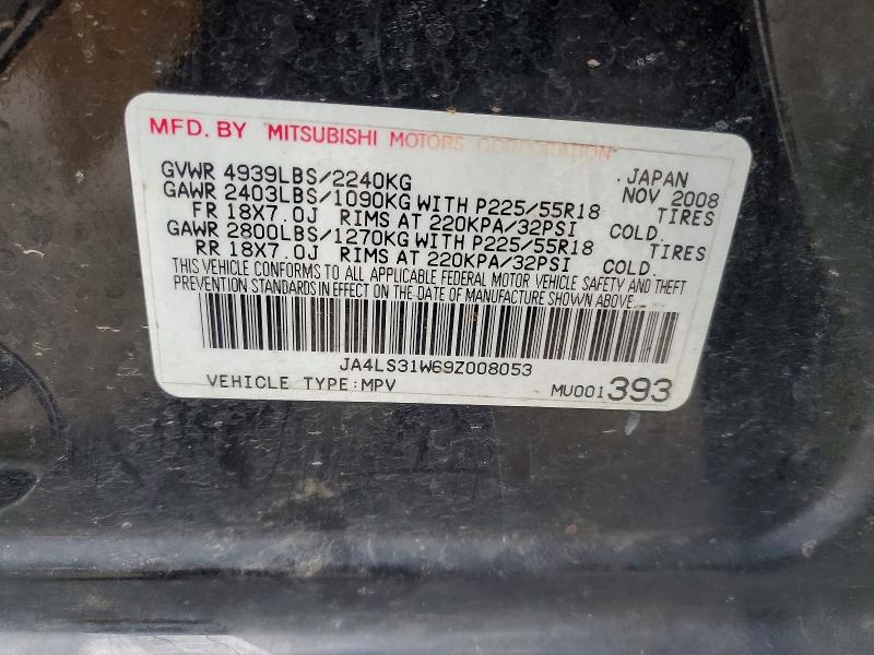 Продаж на аукціоні авто 2009 Mitsubishi Outlander, vin: JA4LS31W69Z008053, номер лоту: 79067695
