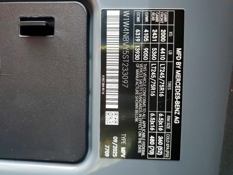 Продажа на аукционе авто 2025 Mercedes Benz Sprinter, vin: W1W4NBVY5ST233097, номер лота: 48286876