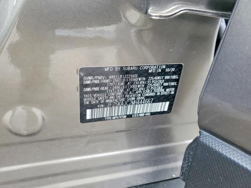 47788926 :رقم المزاد ، JF2SKAJC2MH444667 vin ، 2021 Subaru Forester مزاد بيع