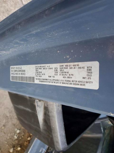 2021 Ram Promaster 3500 მანქანა იყიდება აუქციონზე, vin: 3C6MRVJG5ME536494, აუქციონის ნომერი: 98209795