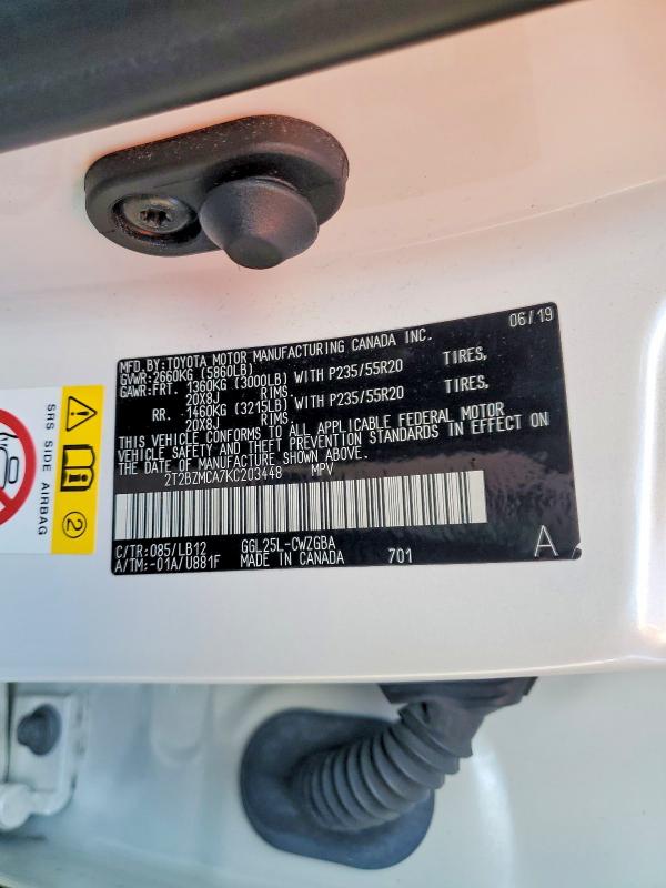Aukcja sprzedaży 2019 Lexus Rx 350, vin: 2T2BZMCA7KC203448, numer aukcji: 47340696
