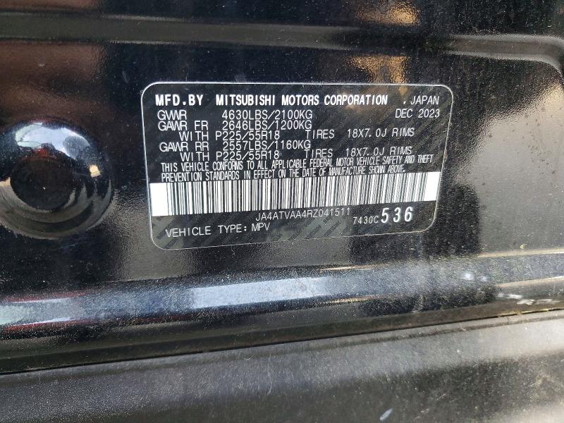 Продаж на аукціоні авто 2024 Mitsubishi Eclipse Cross, vin: JA4ATVAA4RZ041511, номер лоту: 47300206