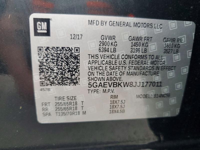 Продажа на аукционе авто 2018 Buick Enclave, vin: 5GAEVBKW8JJ177011, номер лота: 47938976