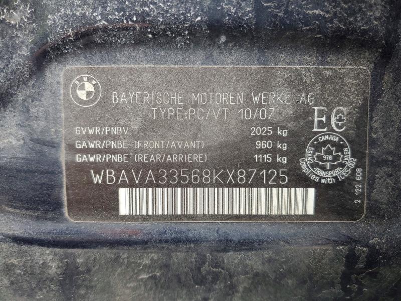 45925356 :رقم المزاد ، WBAVA33568KX87125 vin ، 2008 Bmw 328 مزاد بيع
