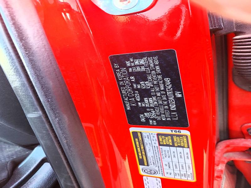 78870045 :رقم المزاد ، KNDJ23AU7R7242449 vin ، 2024 Kia Soul مزاد بيع