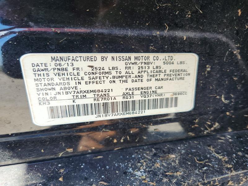 Продажа на аукционе авто 2014 Infiniti Q50, vin: JN1BV7ARXEM684221, номер лота: 46855106