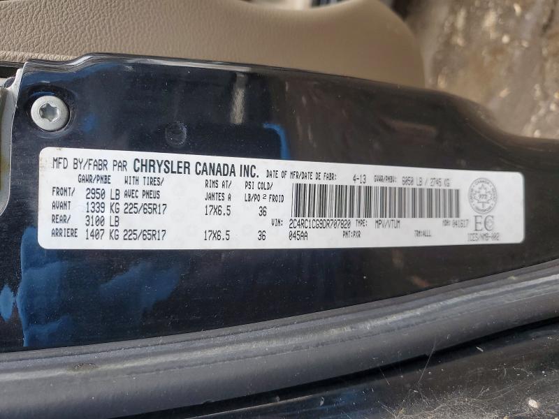 79193885 :رقم المزاد ، 2C4RC1CG9DR707820 vin ، 2013 Chrysler Town & Country مزاد بيع