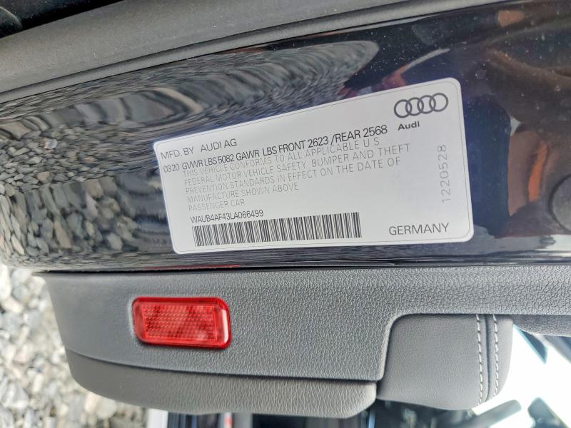 Aukcja sprzedaży 2020 Audi S4, vin: WAUB4AF43LA066499, numer aukcji: 41901196