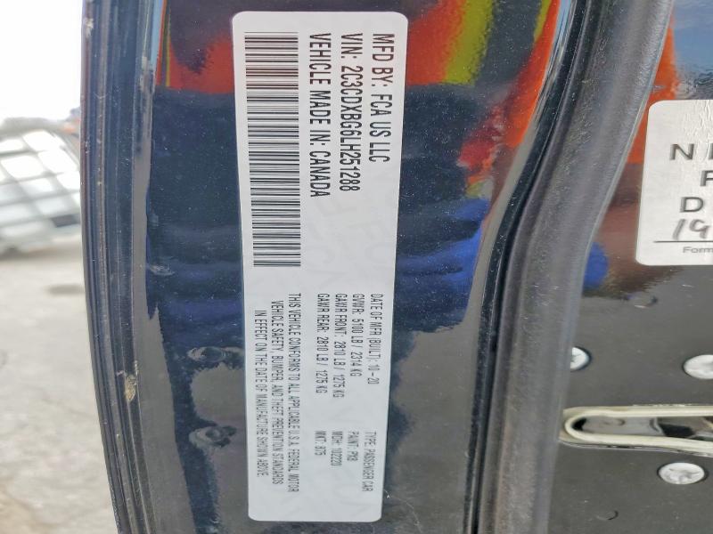47296306 :رقم المزاد ، 2C3CDXBG6LH251288 vin ، 2020 Dodge Charger مزاد بيع