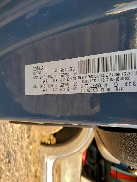 2020 Ram Promaster 3500 მანქანა იყიდება აუქციონზე, vin: 3C6URVJG5LE108567, აუქციონის ნომერი: 98358205