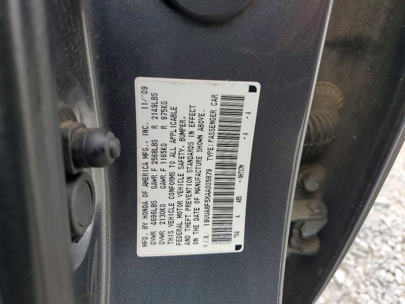 Aukcja sprzedaży 2010 Acura Tl, vin: 19UUA8F5XAA005879, numer aukcji: 79318045
