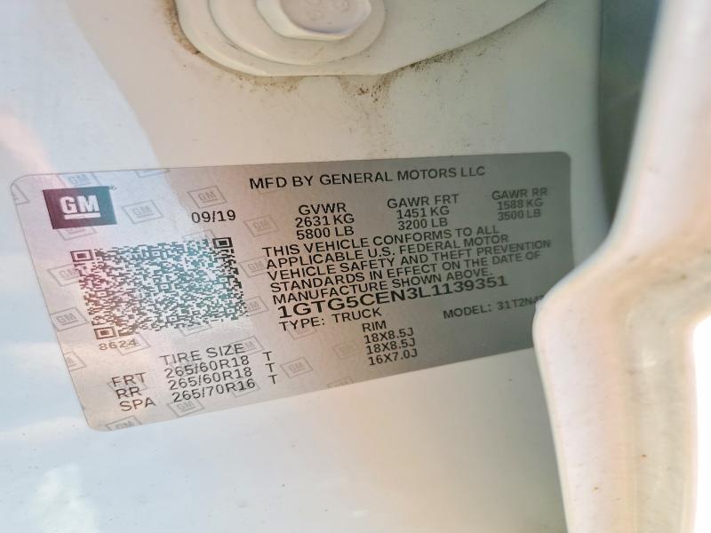 2020 Gmc Canyon მანქანა იყიდება აუქციონზე, vin: 1GTG5CEN3L1139351, აუქციონის ნომერი: 46753756