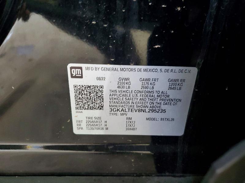 Aukcja sprzedaży 2022 Gmc Terrain, vin: 3GKALTEV8NL295235, numer aukcji: 47015566