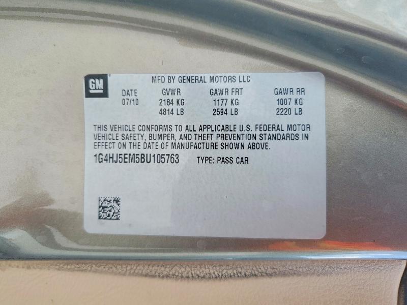 2011 Buick Lucerne მანქანა იყიდება აუქციონზე, vin: 1G4HJ5EM5BU105763, აუქციონის ნომერი: 47088226