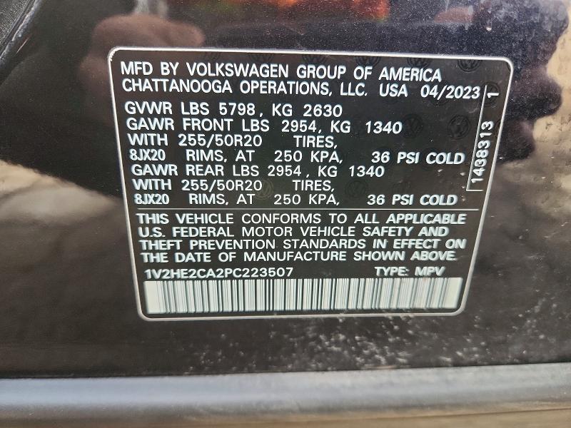 Aukcja sprzedaży 2023 Volkswagen Atlas Cross Sport, vin: 1V2HE2CA2PC223507, numer aukcji: 47027076