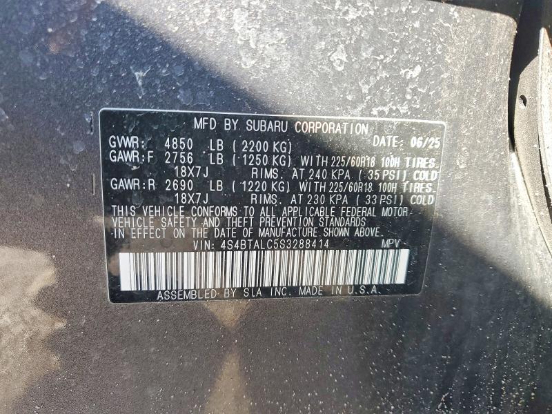 Продажа на аукционе авто 2025 Subaru Outback, vin: 4S4BTALC5S3288414, номер лота: 45585936