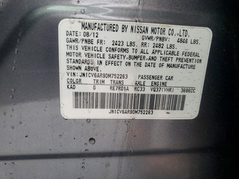 Aukcja sprzedaży 2013 Infiniti G37 Sedan, vin: JN1CV6AR9DM752263, numer aukcji: 79846355