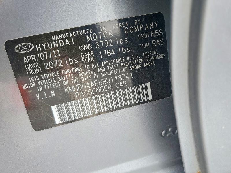 Aukcja sprzedaży 2011 Hyundai Elantra, vin: KMHDH4AE8BU148741, numer aukcji: 48081176