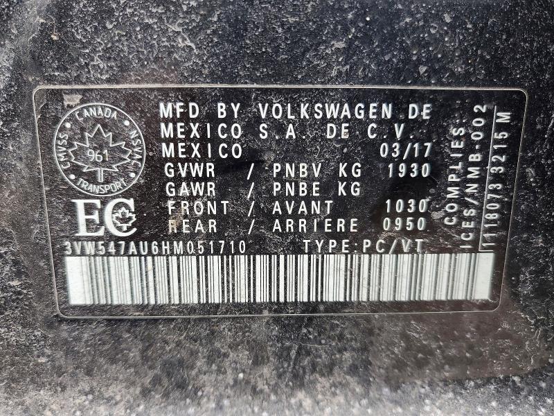 Aukcja sprzedaży 2017 Volkswagen Gti, vin: 3VW547AU6HM051710, numer aukcji: 45781616