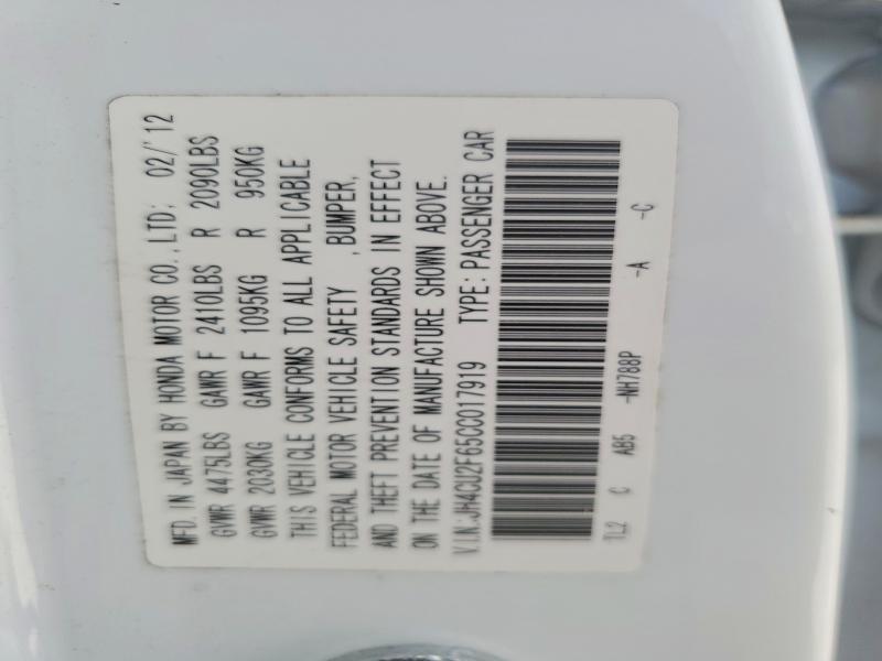 41773846 :رقم المزاد ، JH4CU2F65CC017919 vin ، 2012 Acura Tsx مزاد بيع