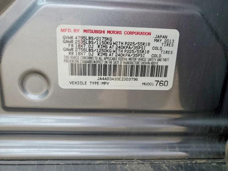 Aukcja sprzedaży 2014 Mitsubishi Outlander, vin: JA4AD3A33EZ003796, numer aukcji: 45480236