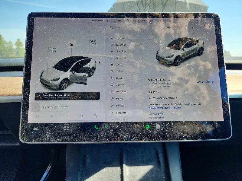 79578575 :رقم المزاد ، 5YJYGDEEXMF239427 vin ، 2021 Tesla Model Y مزاد بيع