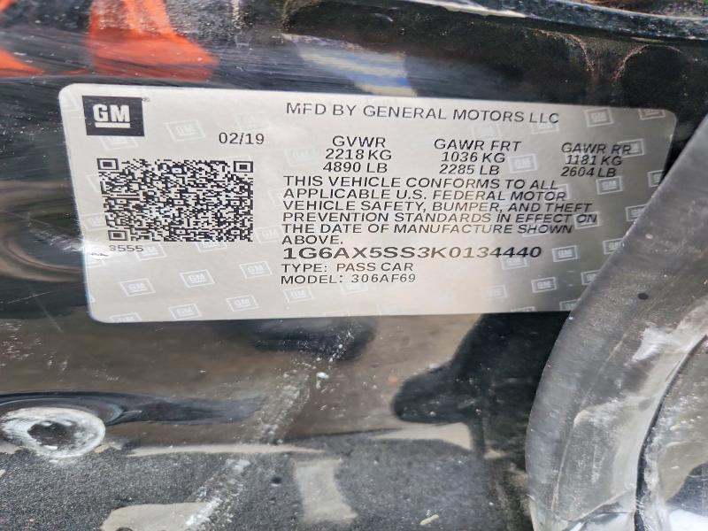 47459416 :رقم المزاد ، 1G6AX5SS3K0134440 vin ، 2019 Cadillac Cts مزاد بيع