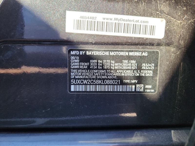 Aukcja sprzedaży 2019 Bmw X7, vin: 5UXCW2C58KL088021, numer aukcji: 77584575
