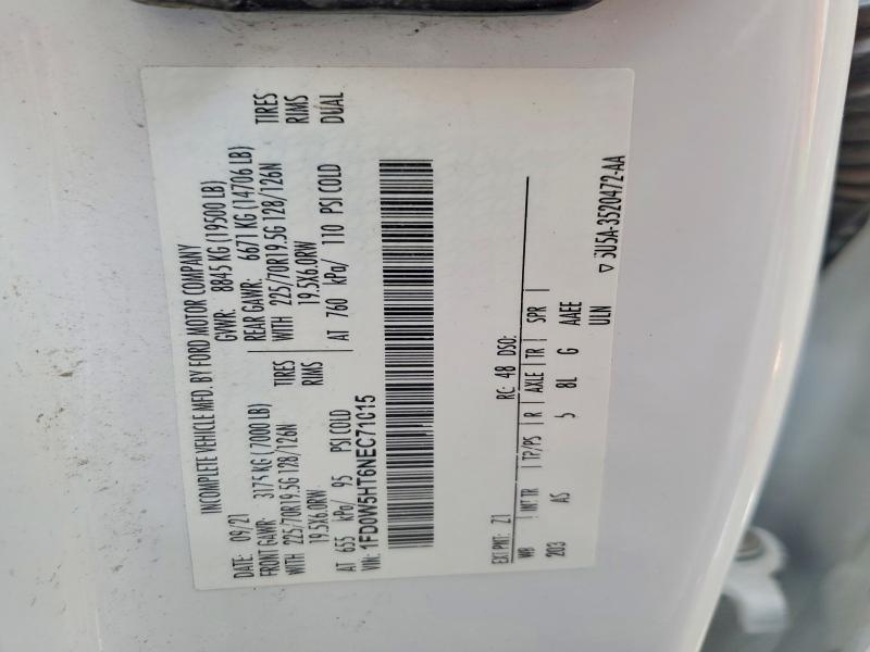 2022 Ford F550 მანქანა იყიდება აუქციონზე, vin: 1FD0W5HT6NEC71015, აუქციონის ნომერი: 46042826