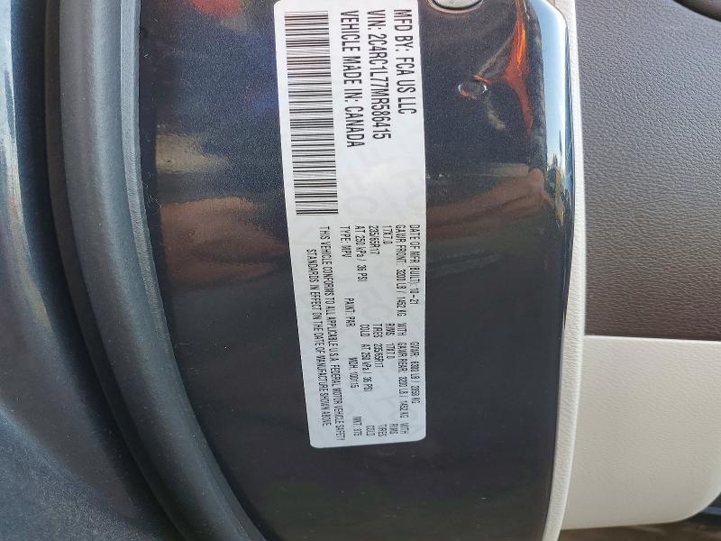 2021 Chrysler Pacifica მანქანა იყიდება აუქციონზე, vin: 2C4RC1L77MR586415, აუქციონის ნომერი: 46958056