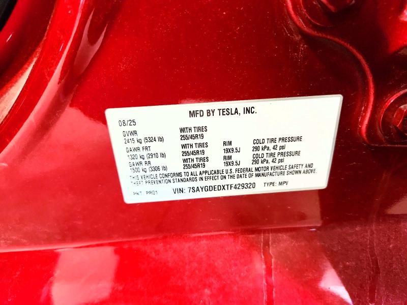 2026 Tesla Model Y მანქანა იყიდება აუქციონზე, vin: 7SAYGDEDXTF429320, აუქციონის ნომერი: 47205776