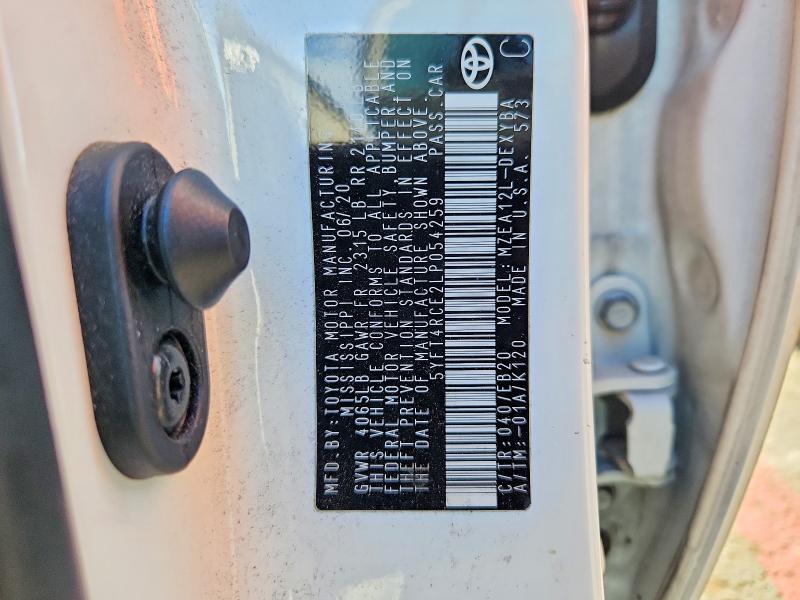 79842975 :رقم المزاد ، 5YFT4RCE2LP054259 vin ، 2020 Toyota Corolla مزاد بيع