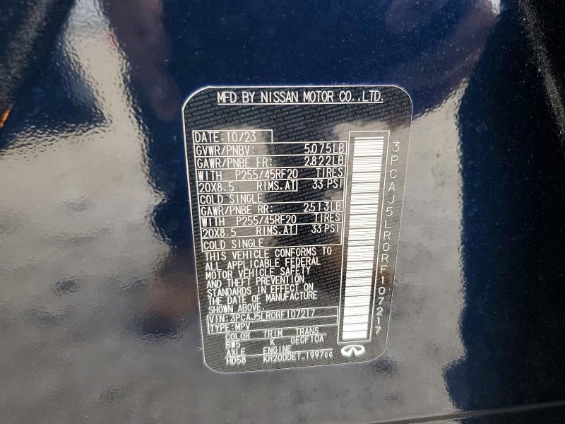 Продажа на аукционе авто 2024 Infiniti Qx55, vin: 3PCAJ5LR0RF107217, номер лота: 41807606