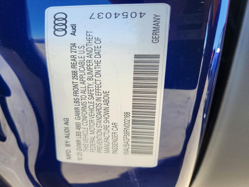 Продажа на аукционе авто 2024 Audi A5, vin: WAU5AGF58RN002168, номер лота: 45668526