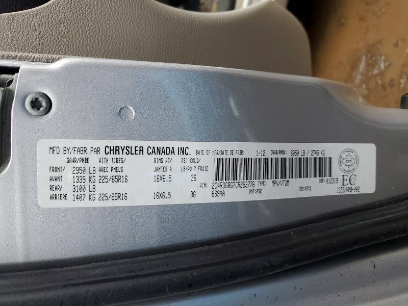 Aukcja sprzedaży 2012 Dodge Grand Caravan, vin: 2C4RDGBG7CR253776, numer aukcji: 79980455